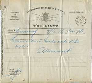 BELGIUM TELEGRAM (W.79)