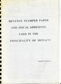 Buy Online - REVENUE STAMPED PAPER AND FISCAL ADHESIVES ....OF MONACO (B.141)