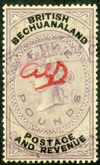 Buy Online - 1887 BECHUANALAND GB REVENUE KEY TYPE (W.605)