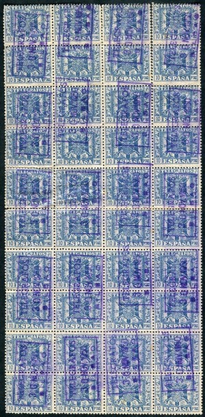 1949 BLOCKS OF 10P TOP VALUE (L.183)