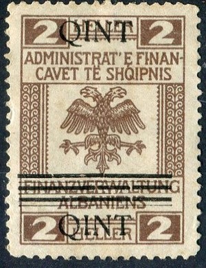 ALBANIA REVENUES, 1919 NEW CURRENCY OVERPRINT (W.16)
