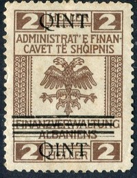 Buy Online - ALBANIA REVENUES, 1919 NEW CURRENCY OVERPRINT (W.16)