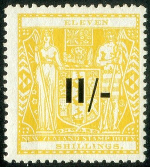 NEW ZEALAND STAMP DUTY 1940 ARMS (W.611)