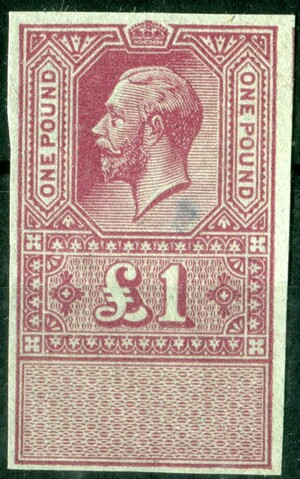 UNAPPROPRIATED DIE KGV £1 (W.578)